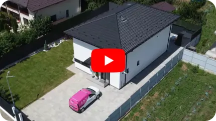 Nobel, finisaj Fresco, grosime 0,50 mm, culoare negru - RAL 9005, proiect rezidențial