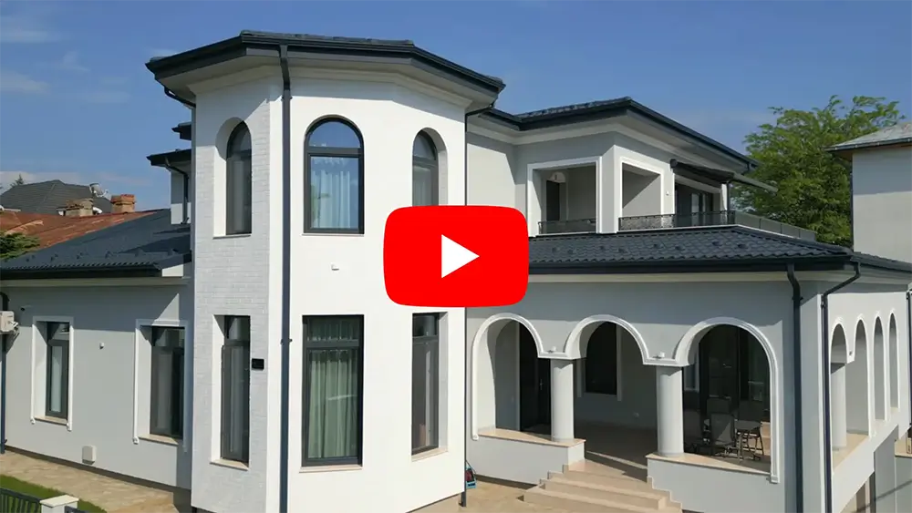 Daily, finisaj Briliant Duo, grosime 0,60 mm, culoare gri granit - RAL 7016, proiect rezidențial