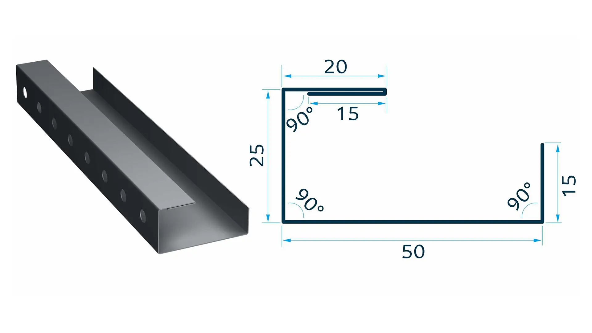 Grilă ventilare coamă Canto 2m