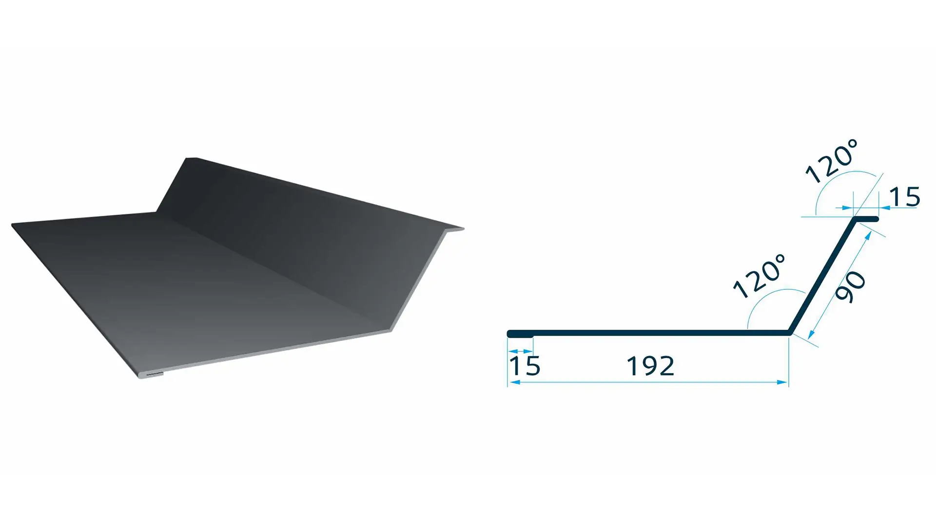 Glaf calcan orizontal Canto 2m