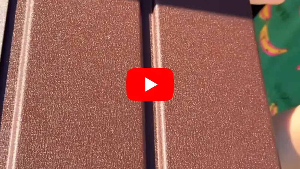 Lambriu metalic Standard, finisaj Fresco, culoare maro ciocolatiu - RAL 8017